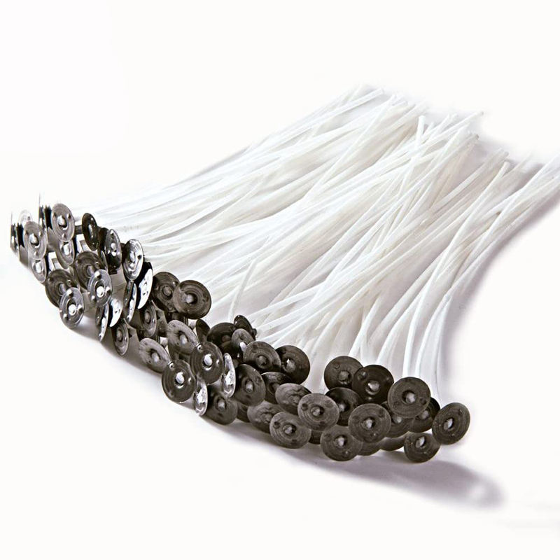 Pre-tabbed cotton wicks with metal sustainer tabs ready for assembly